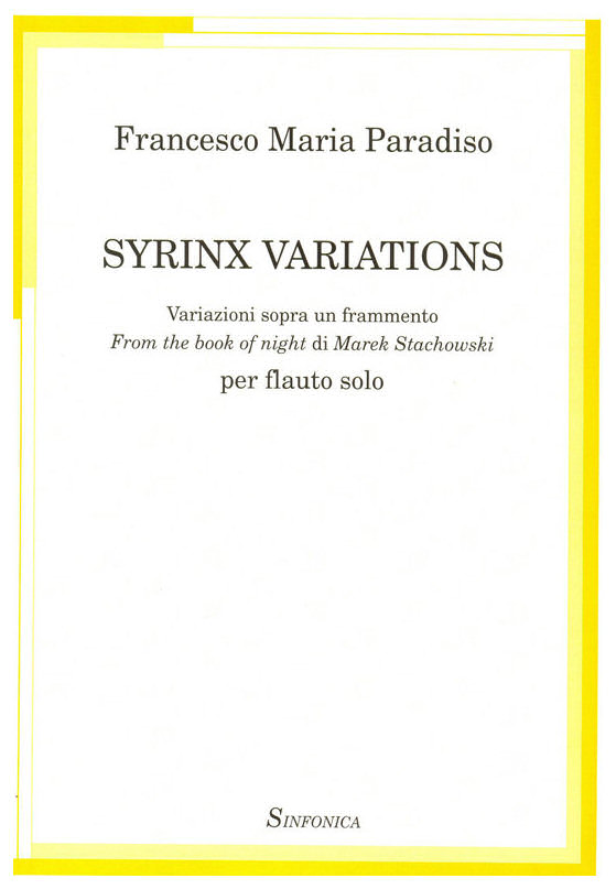 Francesco Maria Paradiso: SYRINX VARIATIONS