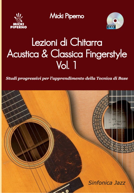 Micki Piperno: LEZIONI DI CHITARRA ACUSTICA & CLASSICA FINGERSTYLE - I Vol.